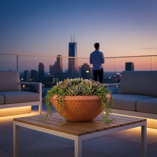BOHO 280 Resin Planter - Solen Garden | Modern Outdoor Patio Planters and Furniture - Planter