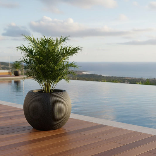 FLORIA 250 Resin Planter - Solen Garden | Modern Outdoor Patio Planters and Furniture - Planter
