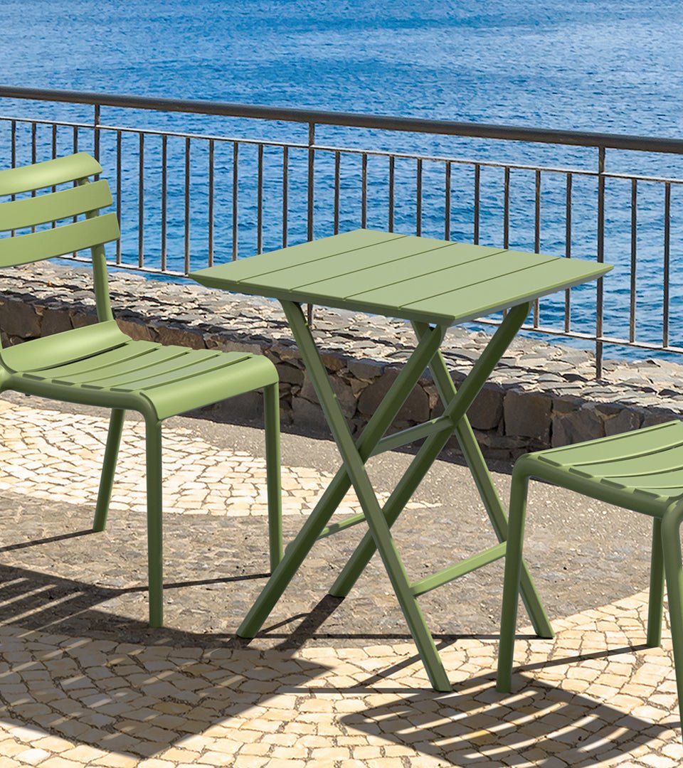 Helen Folding Table 60 - Solen Garden | Modern Indoor & Outdoor Planters & Patio Furniture - Outdoor Patio Furniture