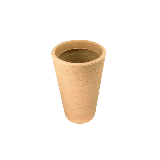 LIVA 090 Resin Planter - Premium LLDPE wide tapered round outdoor planter, stone look, UV resistant, 10-year warranty | Solen
