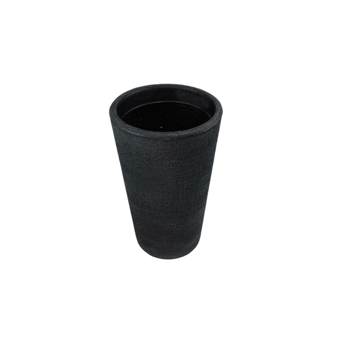 LIVA 090 Resin Planter - Premium LLDPE wide tapered round outdoor planter, stone look, UV resistant, 10-year warranty | Solen