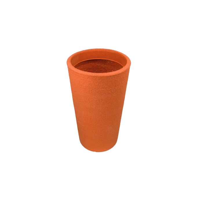 LIVA 090 Resin Planter - Premium LLDPE wide tapered round outdoor planter, stone look, UV resistant, 10-year warranty | Solen