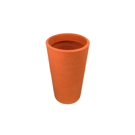 LIVA 090 Resin Planter - Premium LLDPE wide tapered round outdoor planter, stone look, UV resistant, 10-year warranty | Solen