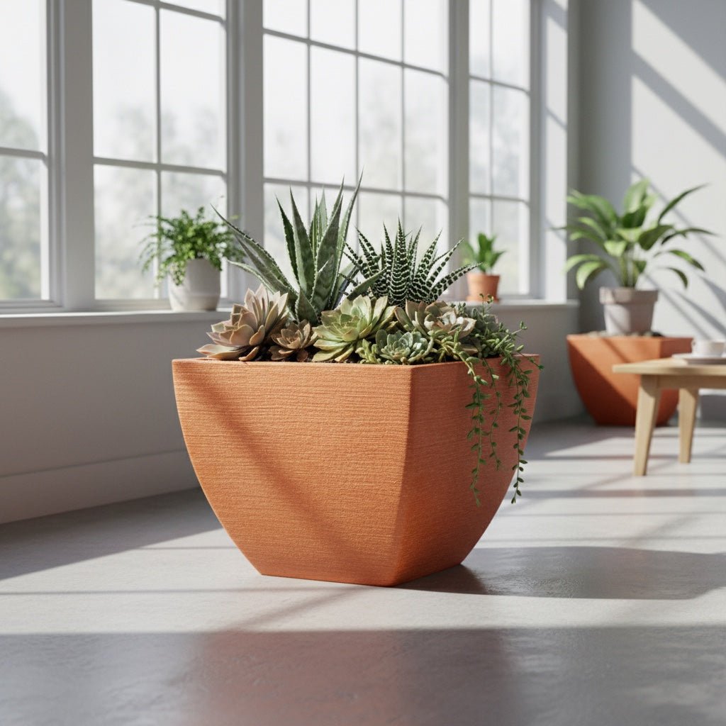 LUMEN 130 Resin Planter - Solen Garden | Modern Outdoor Patio Planters and Furniture - Planter