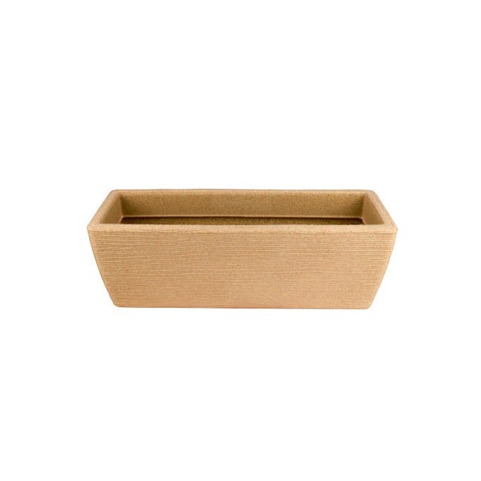 LYSSA 170 Resin Planter - Premium LLDPE oval outdoor planter, stone look, UV resistant, 10-year warranty | Solen Garden