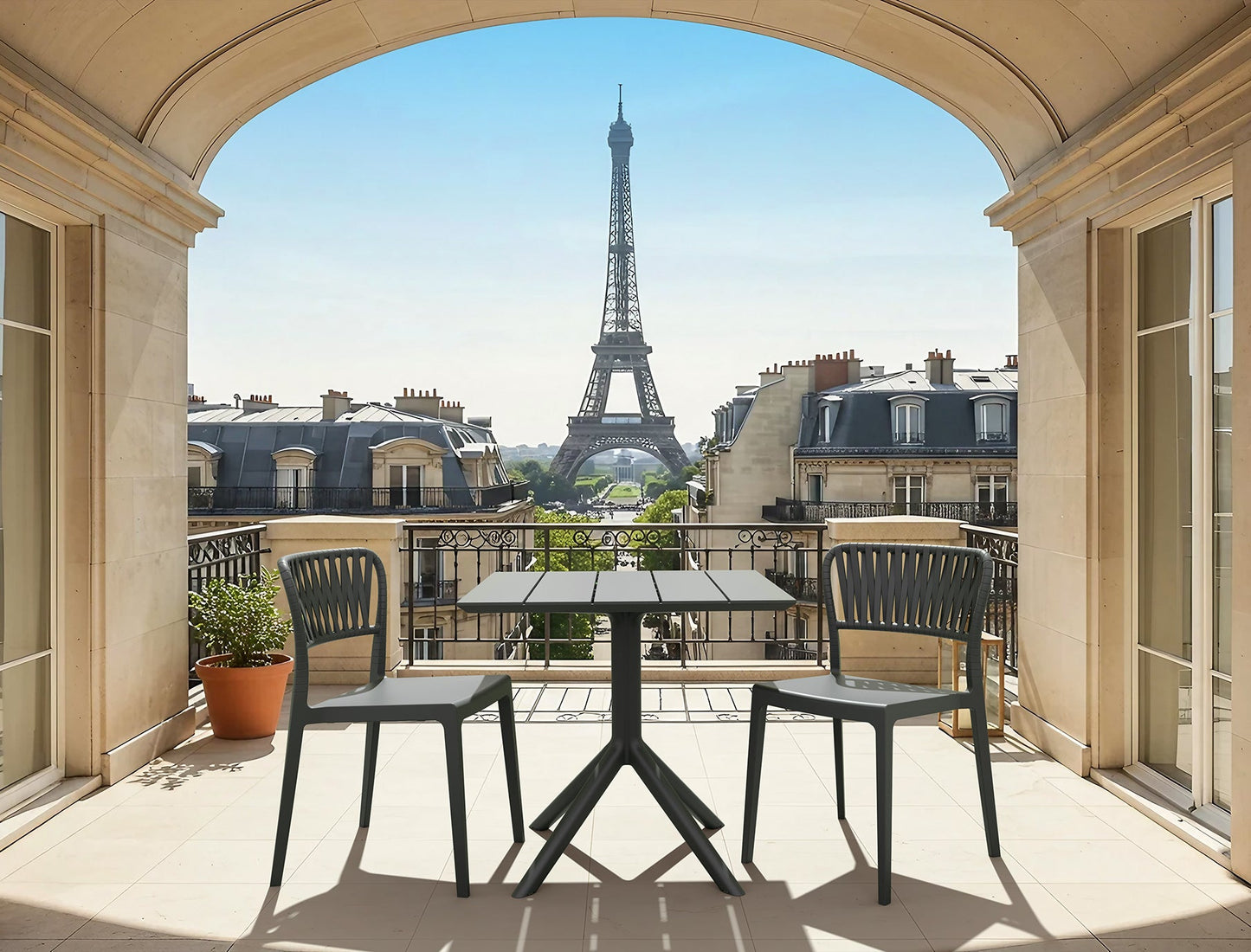 Paris Table 70 - Solen Garden | Modern Indoor & Outdoor Planters & Patio Furniture - Outdoor Patio Furniture