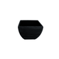 Solen Garden | Modern Lightweight Outdoor Planters LUMEN 140 black square resin planter with matte stone texture
